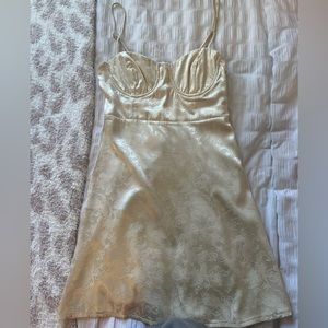 Gold satin Princess Polly dress!